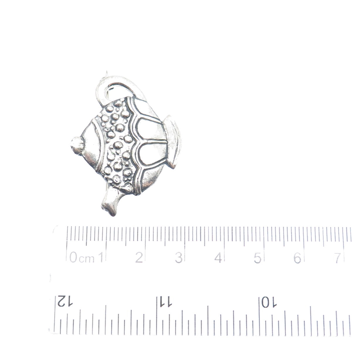 MARY ENGELBREIT 925 Sterling Silver Vintage Teapot Oxidized Pin Brooch