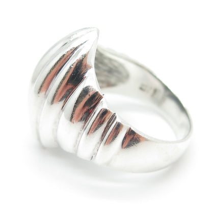 CHAPAL ZENRAY 925 Sterling Silver Vintage Modernist Dome Ring Size 7