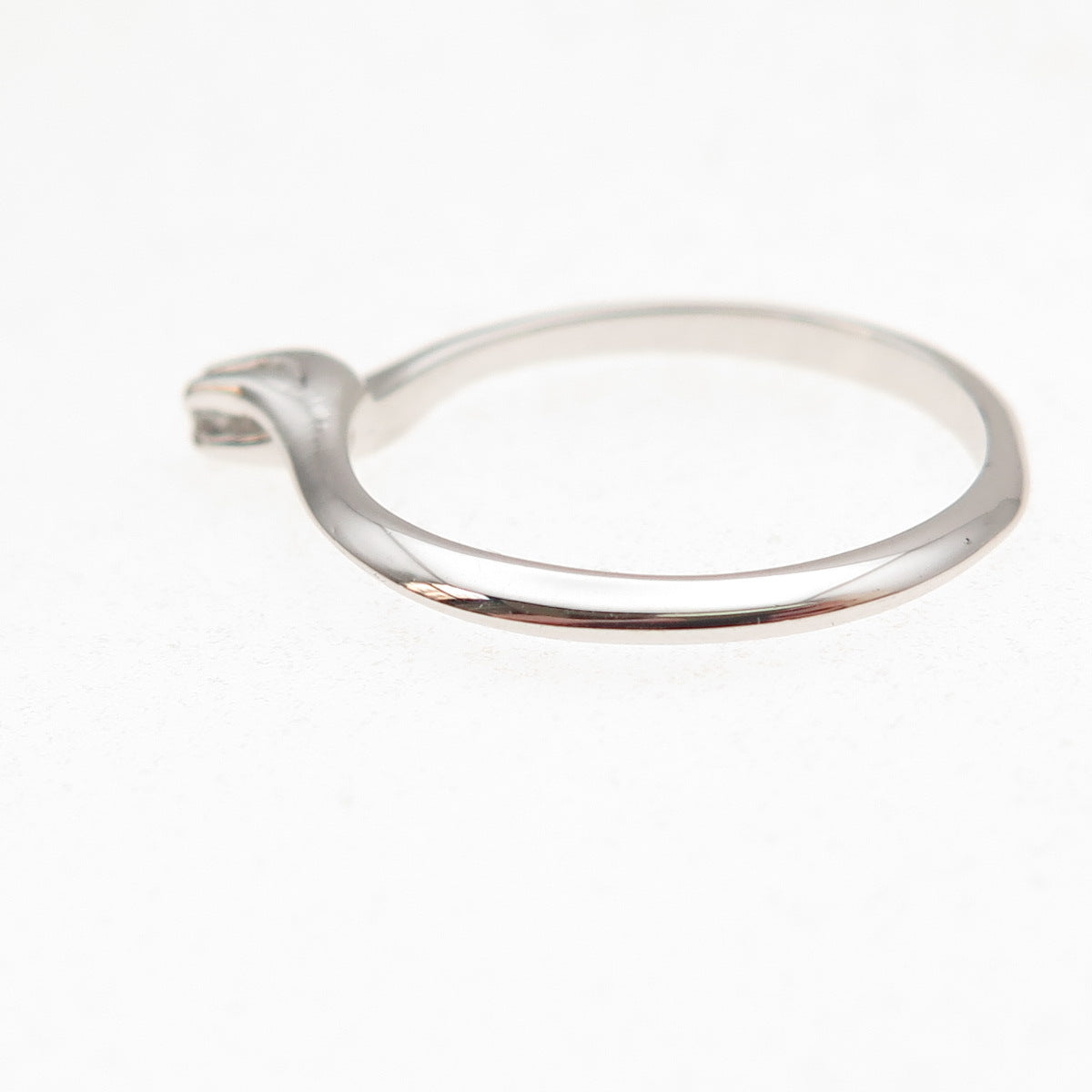 925 Sterling Silver Vintage Real Diamond Engagement Stackable Ring Size 7.25