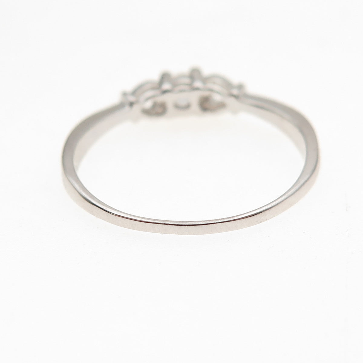 925 Sterling Silver Round-Cut C Z Heart Engagement Ring Size 8