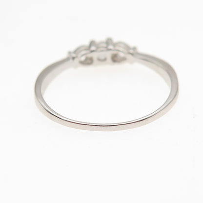 925 Sterling Silver Round-Cut C Z Heart Engagement Ring Size 8