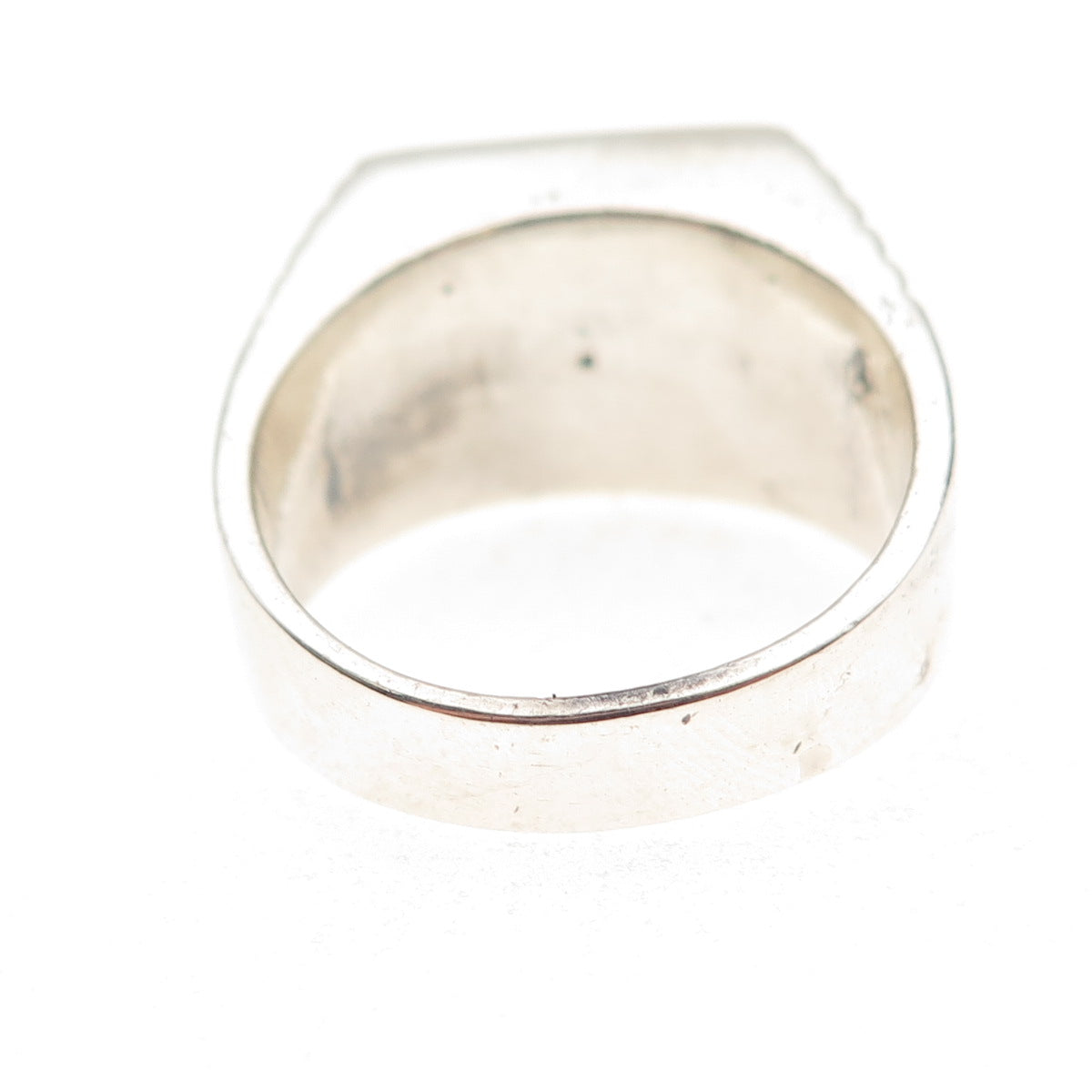 925 Sterling Silver Vintage Real Black Onyx Oxidized Ring Size 9.75
