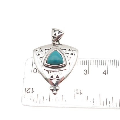 Carolyn Pollack Old Pawn 925 Sterling Silver Vintage Turquoise Charm Pendant