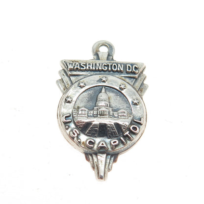 BATES & KLINKE 925 Sterling Silver Vintage US Capitol Washington DC Pendant