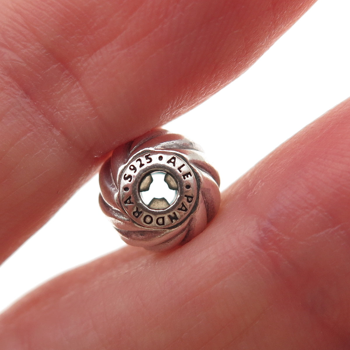 Pandora 925 Sterling Silver Essence Health Slide Bead Charm