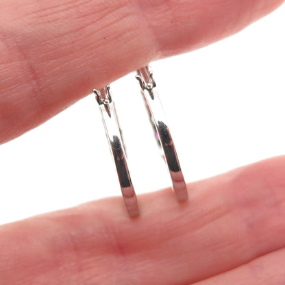 925 Sterling Silver Real Round-Cut White Topaz & Lab-Created Ruby Hoop Earrings
