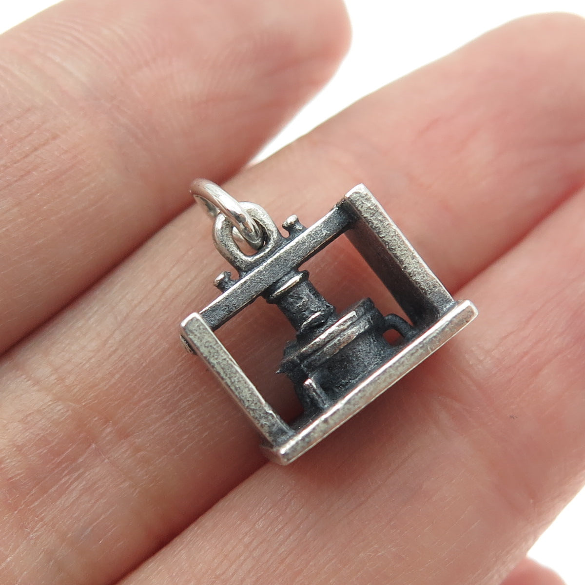 L.G. BALFOUR 925 Sterling Silver Vintage Stamp Maker 3D Charm Pendant