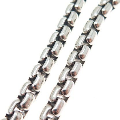 JAI by John Hardy 925 Sterling Silver Round Box Chain Necklace 16"