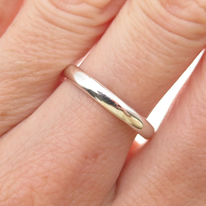 925 Sterling Silver Vintage Classic Wedding Band Ring Size 7.75