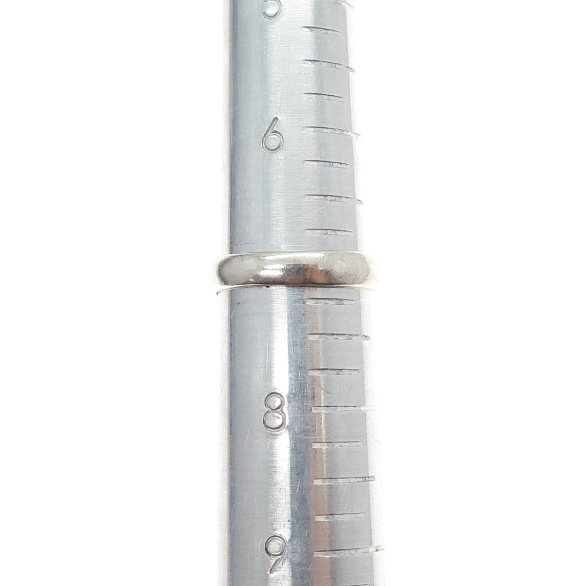 925 Sterling Silver Vintage Modernist Wavy Oxidized Ring Size 7.25