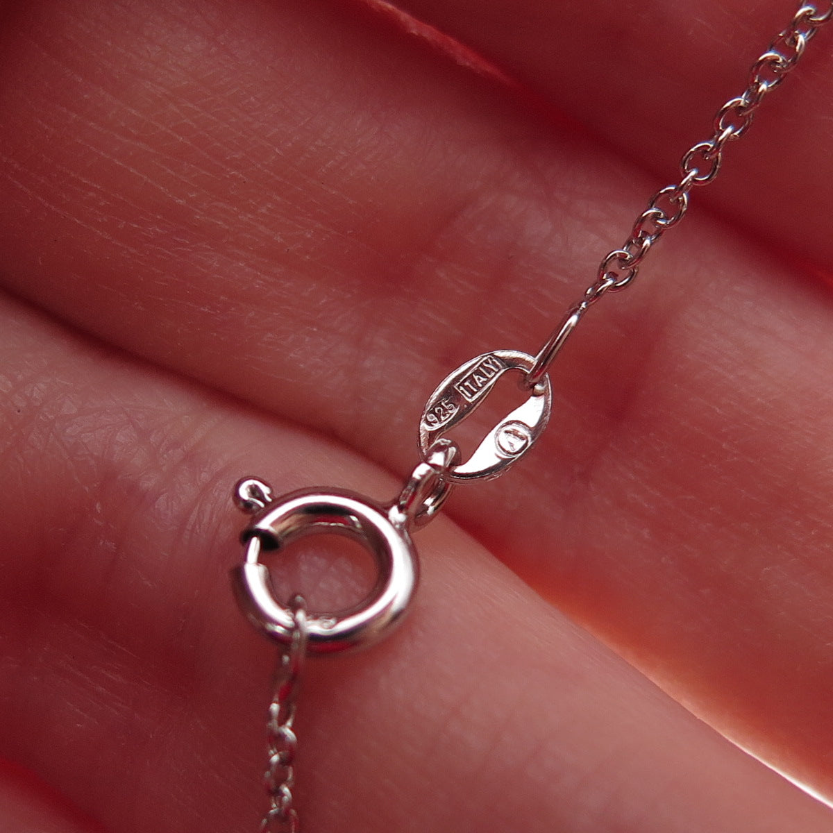 925 Sterling Silver Round-Cut C Z Petal Cable Chain Necklace 18"