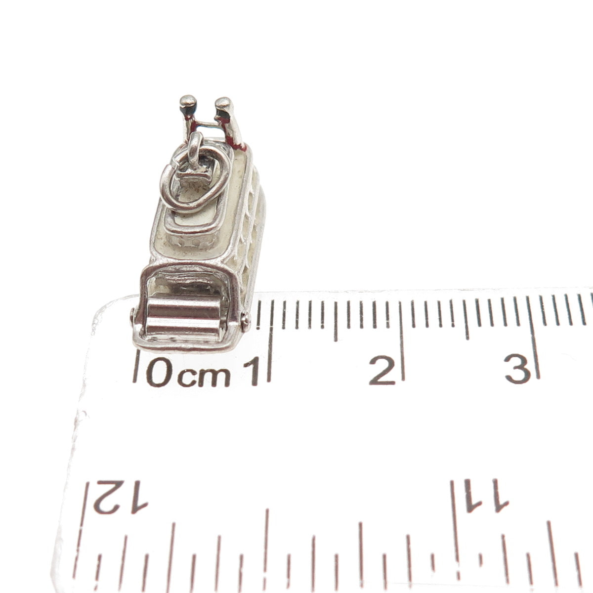 925 Sterling Silver Vintage Riverboat 3D Mini Charm Pendant