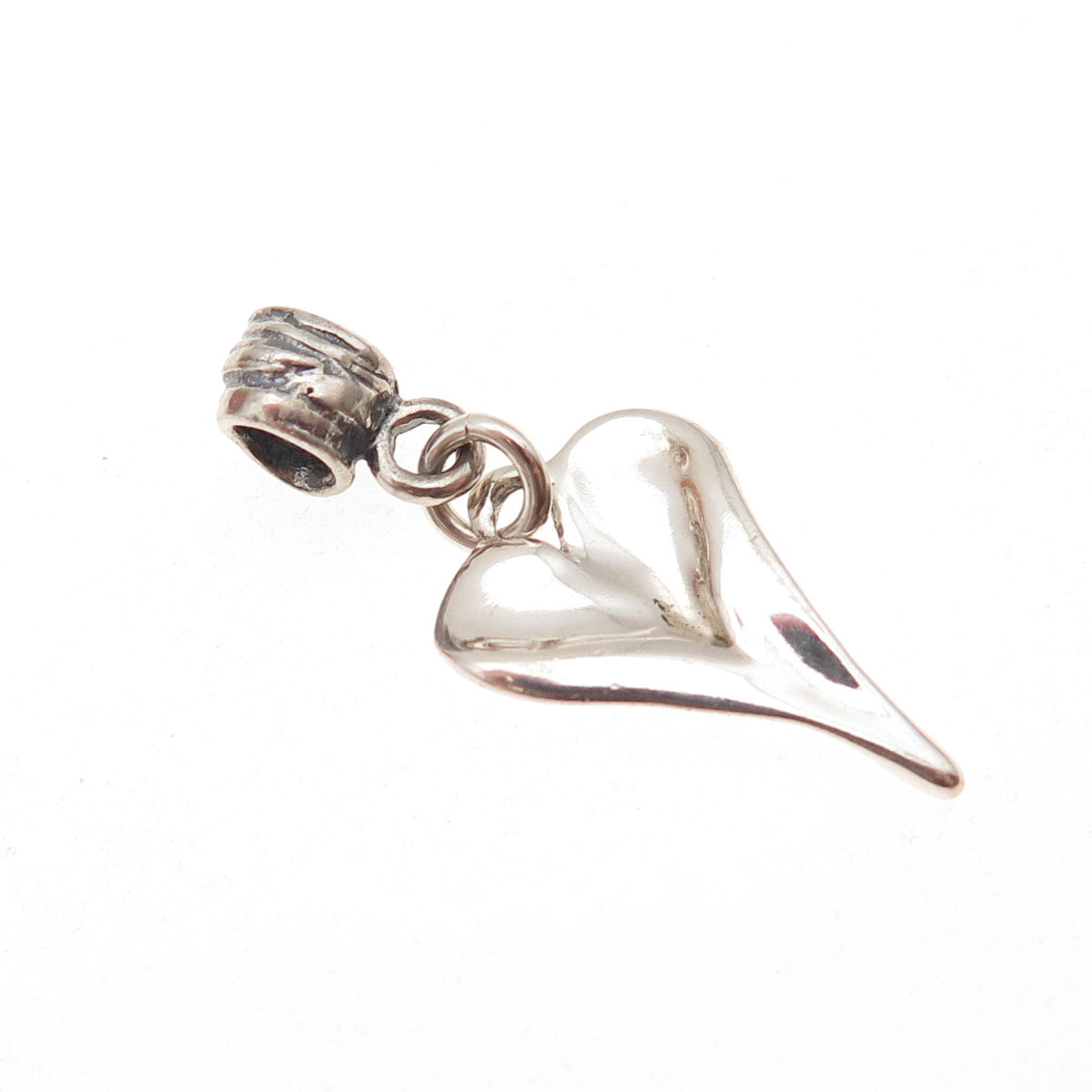 Hagit Gorali 925 Sterling Silver Vintage Israel Modernist Heart Charm Pendant