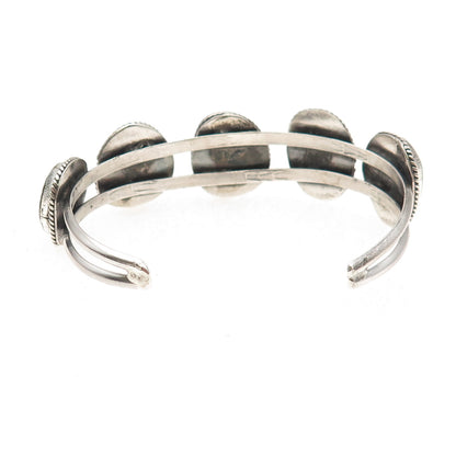 Old Pawn 925 Sterling Vintage Southwestern Turquoise Adjustable Bracelet 5.75"