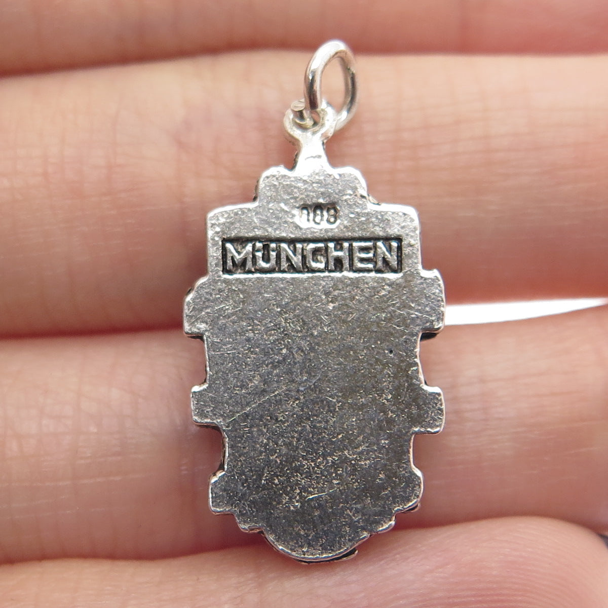 800 Silver Vintage Germany Munich Glockenspiel Pendant