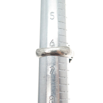 JGD JANICE GIRARDI 925 Sterling Silver Vintage Ocean Blue C Z Ring Size 6.5