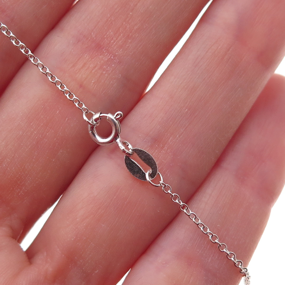 Han 925 Sterling Silver Real Diamond Accent Dragonfly Cable Chain Necklace 18"