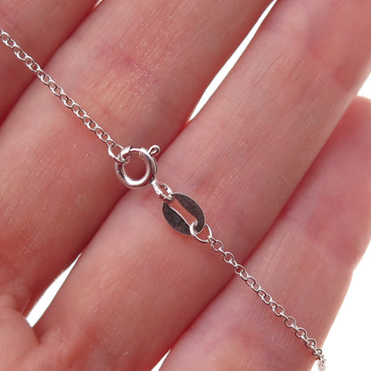 Han 925 Sterling Silver Real Diamond Accent Dragonfly Cable Chain Necklace 18"