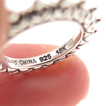 Barbara Bixby 925 Sterling Silver 18K Gold Real Pearl Beaded Necklace 18"