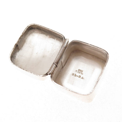 925 Sterling Silver Vintage Mexico Real Black Onyx Pill / Snuff Box