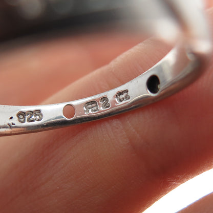 925 Sterling Silver Round-Cut C Z Modernist Ring Size 11.25