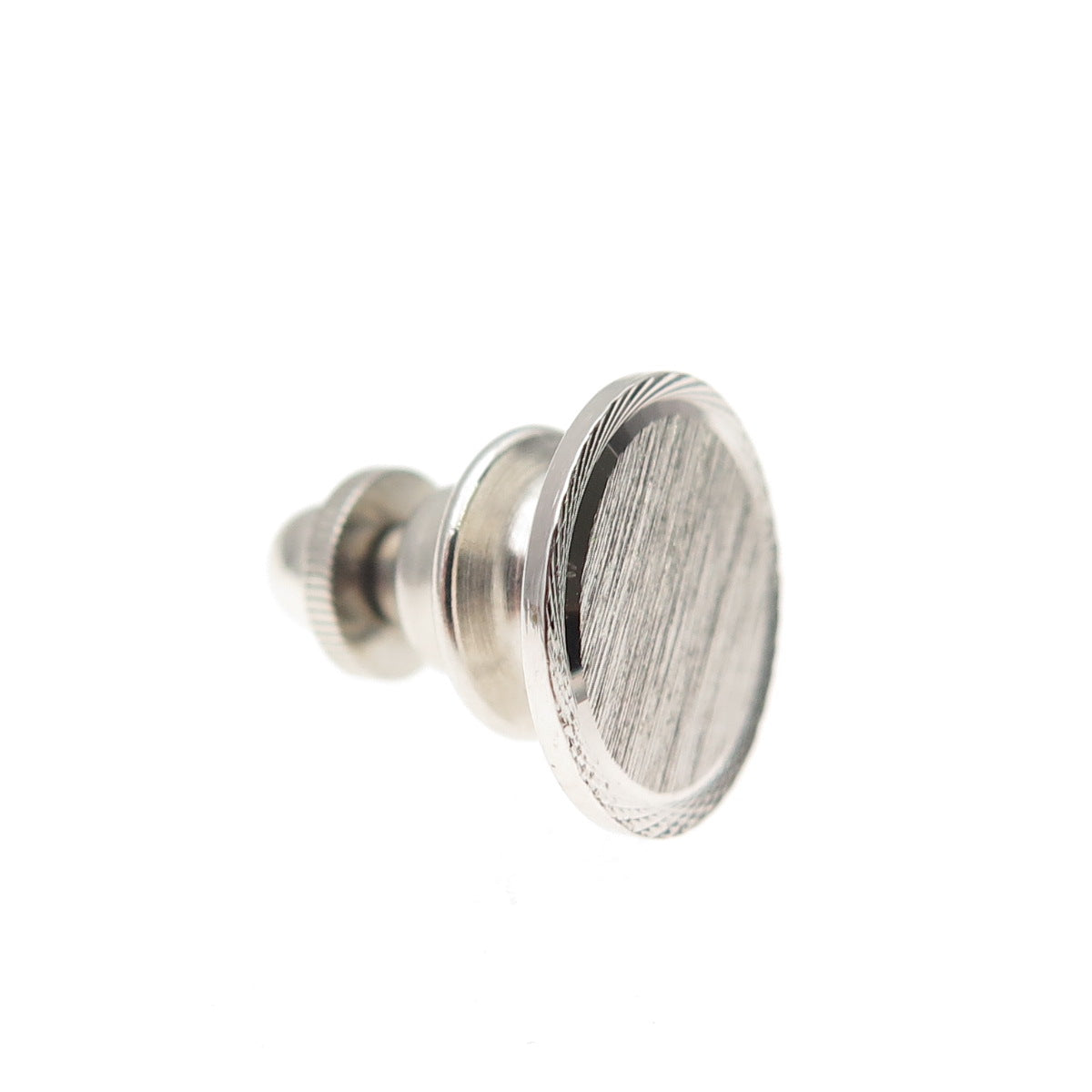 925 Sterling Silver Vintage Brushed Tie Tack / Lapel Pin