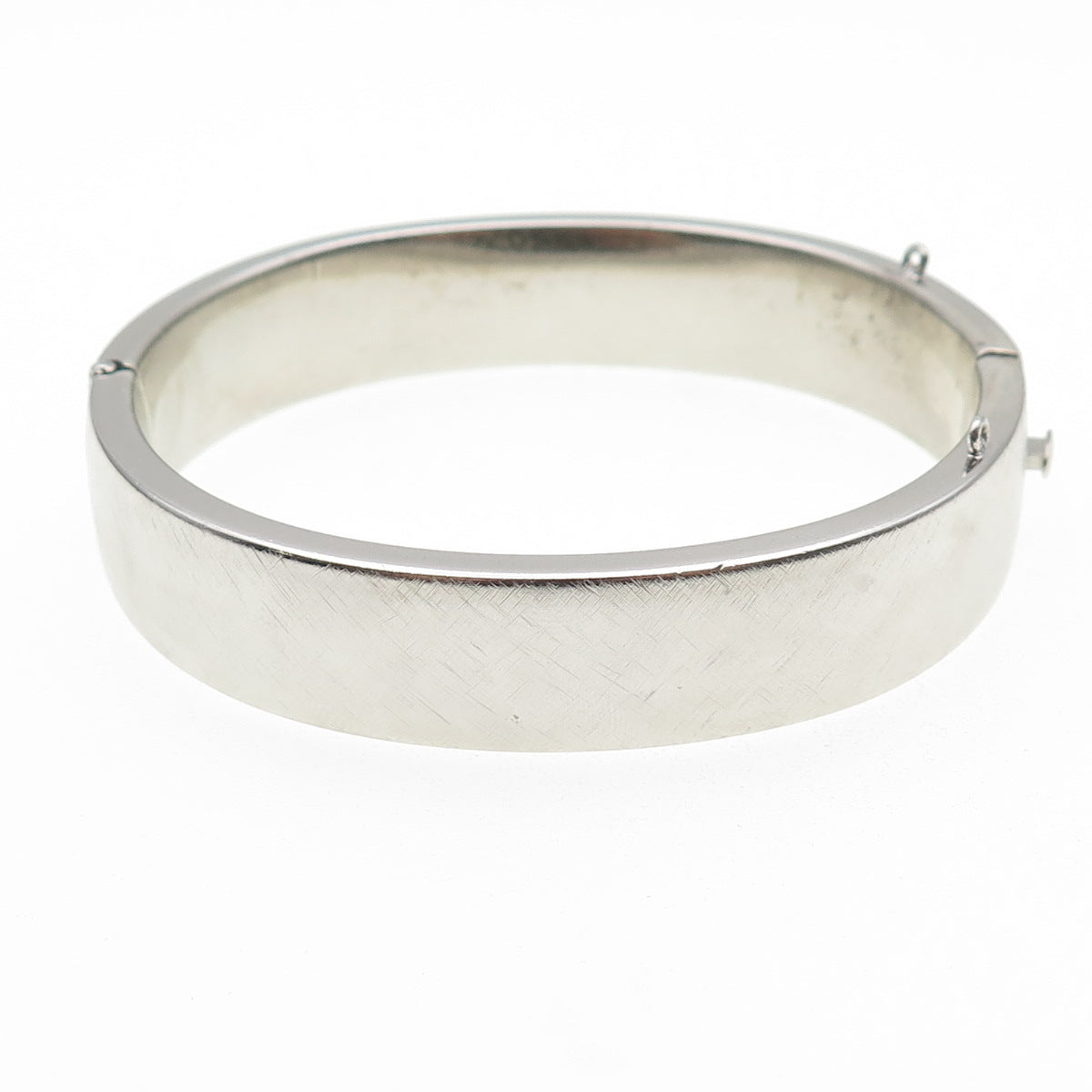B. A. BALLOU & CO. 925 Sterling Silver Vintage Brushed Bangle Bracelet 7.25"