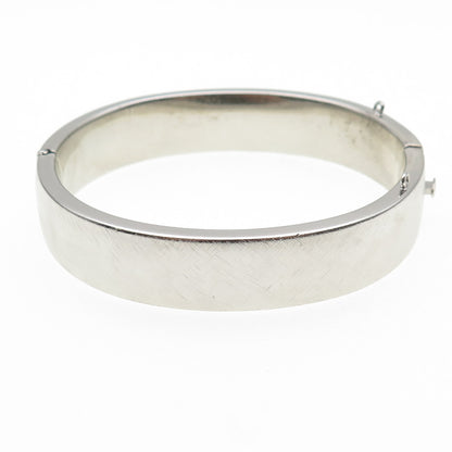 B. A. BALLOU & CO. 925 Sterling Silver Vintage Brushed Bangle Bracelet 7.25"