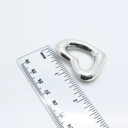 925 Sterling Silver Vintage Mexico Open Heart Pin Brooch