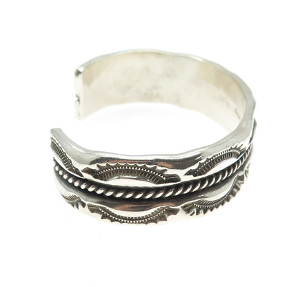 Old Pawn 925 Sterling Silver Vintage Artisan Southwestern Adjustable Bracelet 7"