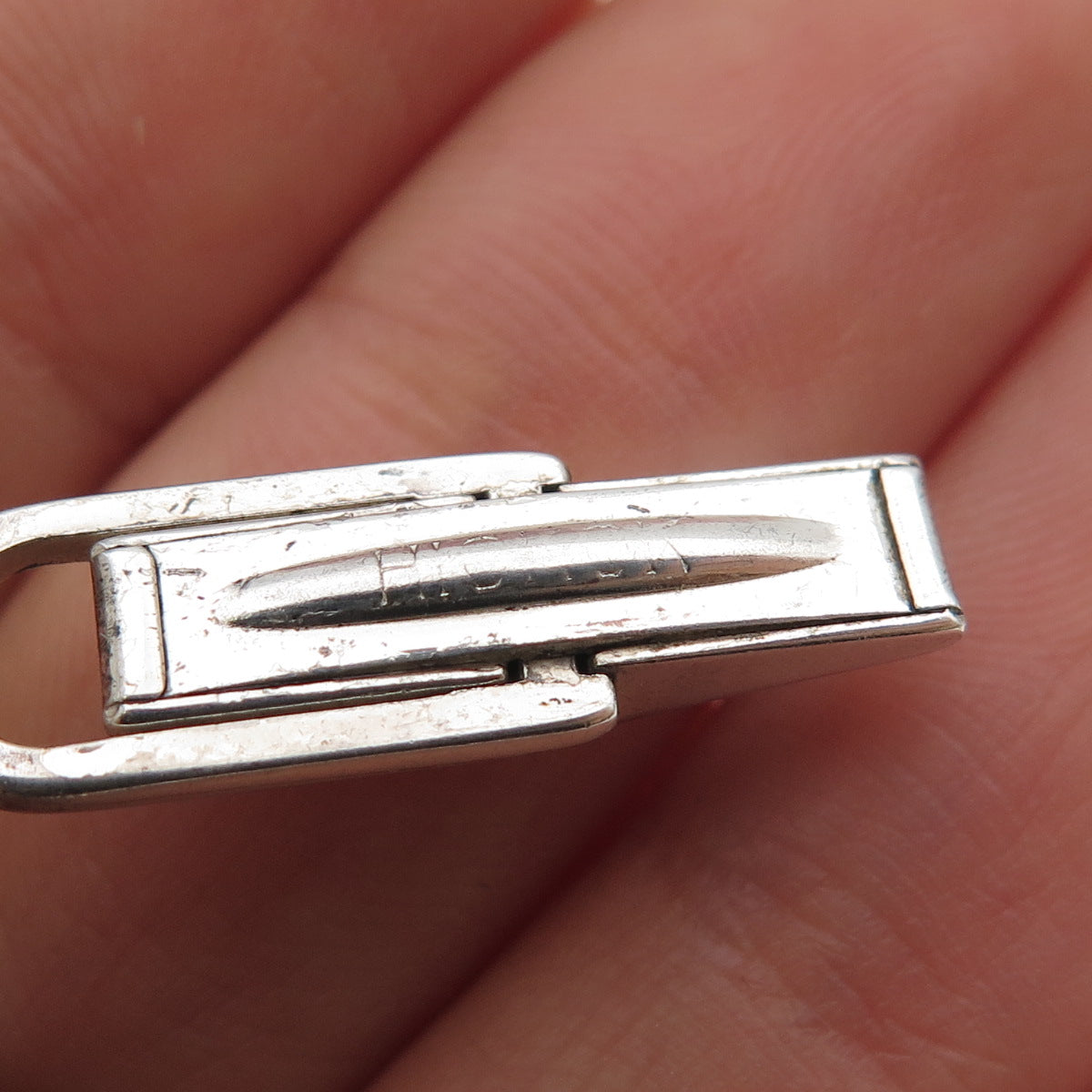 HICKOK 925 Sterling Silver Vintage Real Tiger Eye Cufflinks