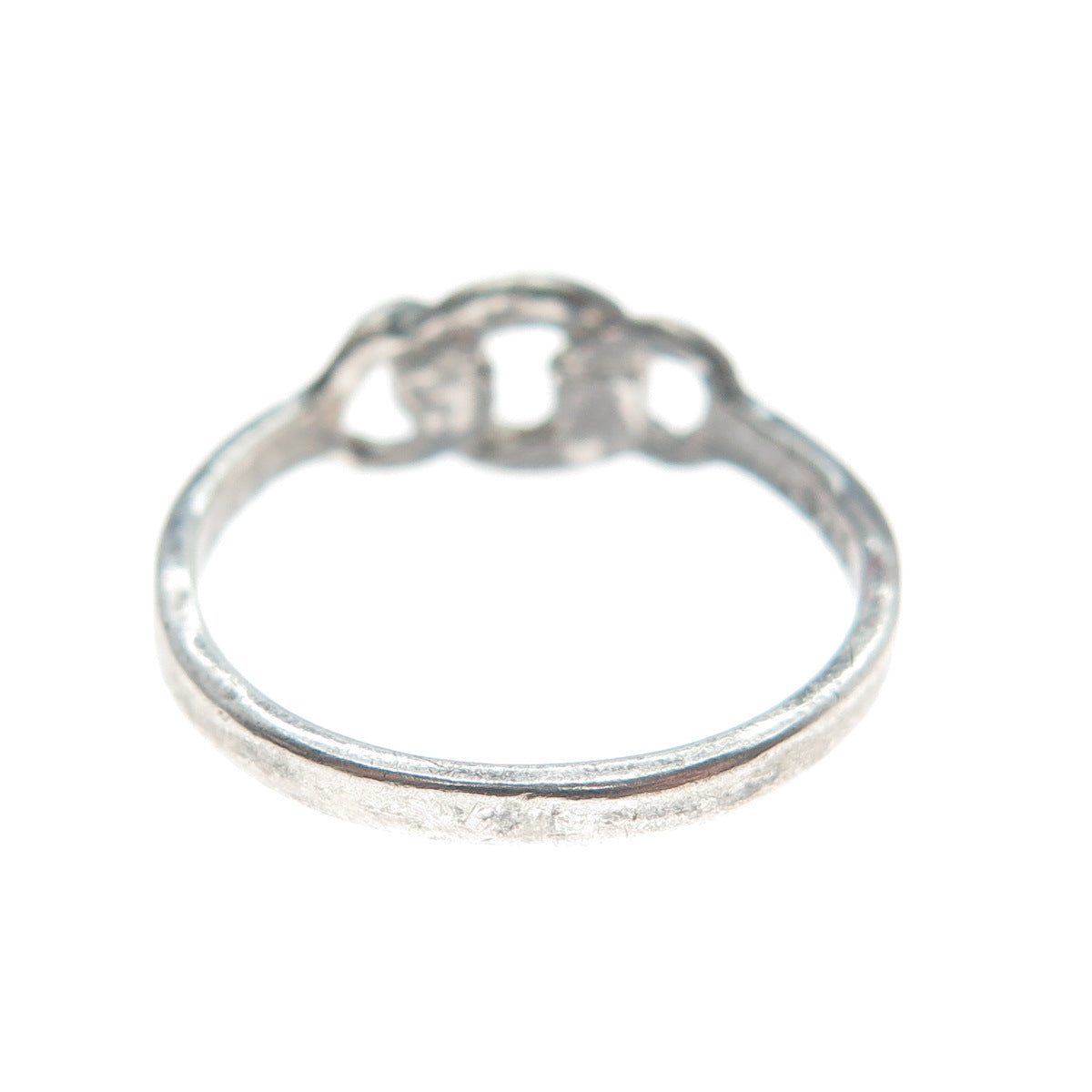 LISA LEE CREATIONS 925 Sterling Vintage Interlocked Circle Oxidized Ring Size 6