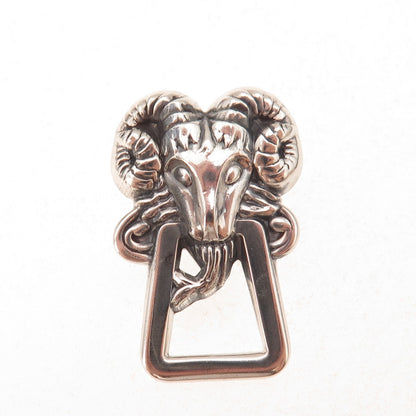 Tiffany & Co. 925 Sterling Silver Vintage Aries Zodiac Sign Slide Charm Pendant