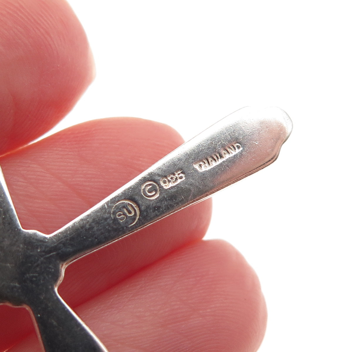 925 Sterling Silver Vintage Cross Charm Pendant