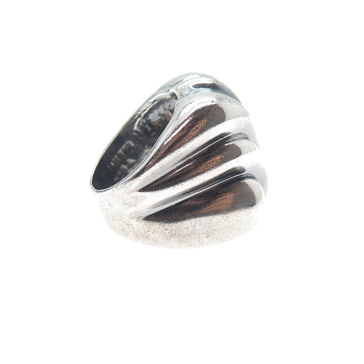 925 Sterling Silver Vintage Mexico Modernist Oxidized Ring Size 6.75