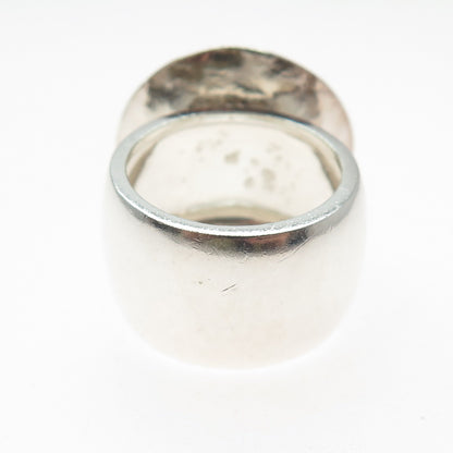 SILPADA 925 Sterling Silver Vintage Modernist Disc Oxidized Ring Size 10.75