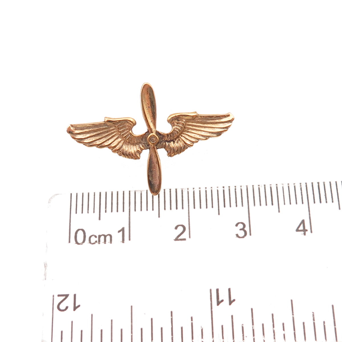925 Sterling Silver Gold Plated Antique WWII US Army Air Force Pilot Wings Pin