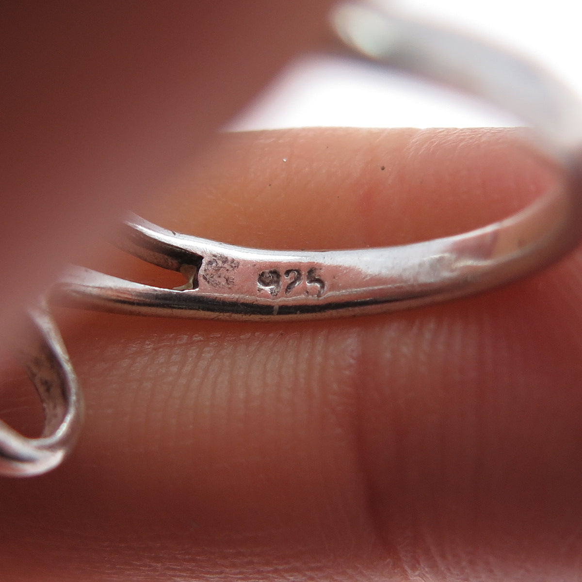 925 Sterling Silver Vintage Modernist Bypass Ring Size 8