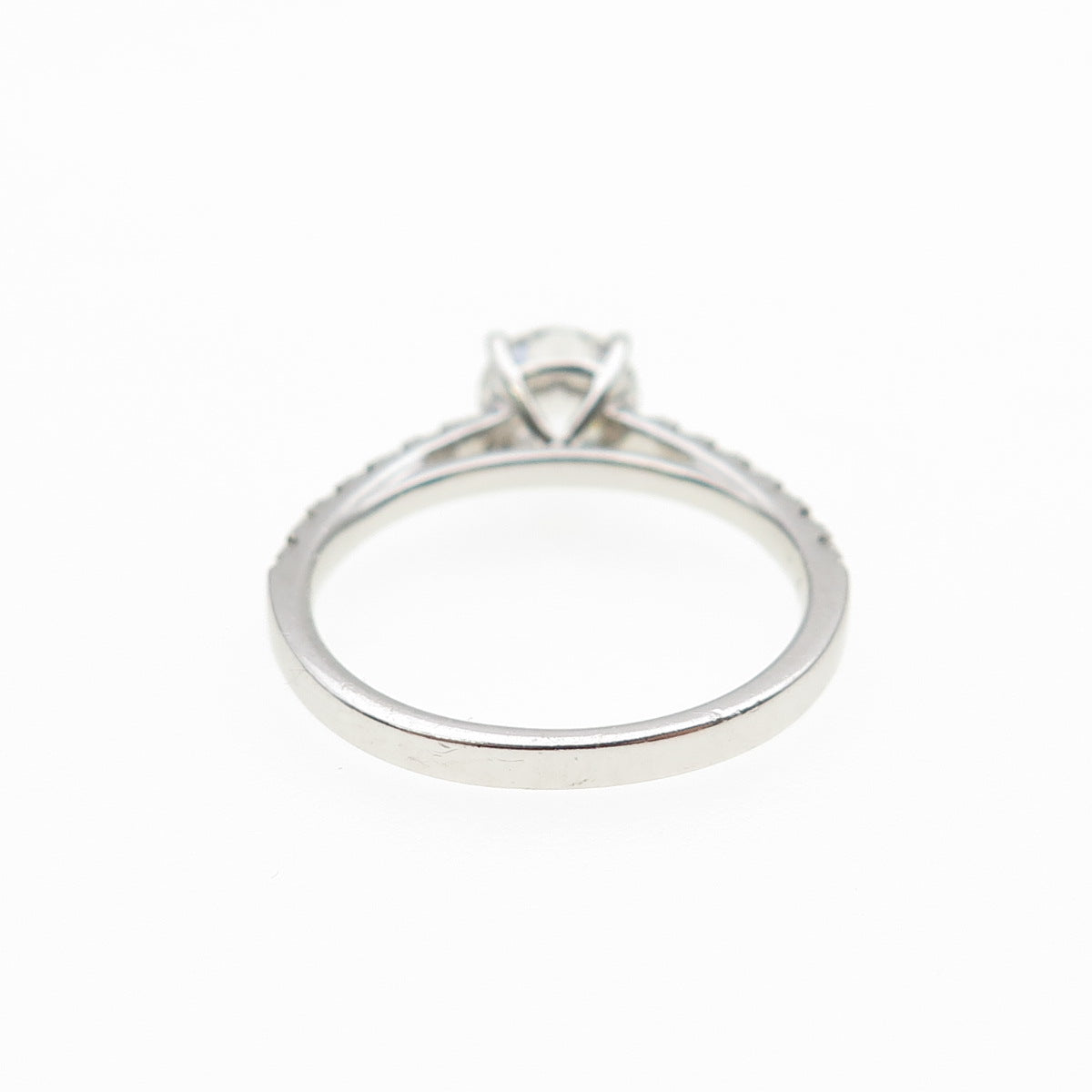 925 Sterling Silver Round-Cut C Z Engagement Ring Size 6.5