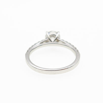 925 Sterling Silver Round-Cut C Z Engagement Ring Size 6.5