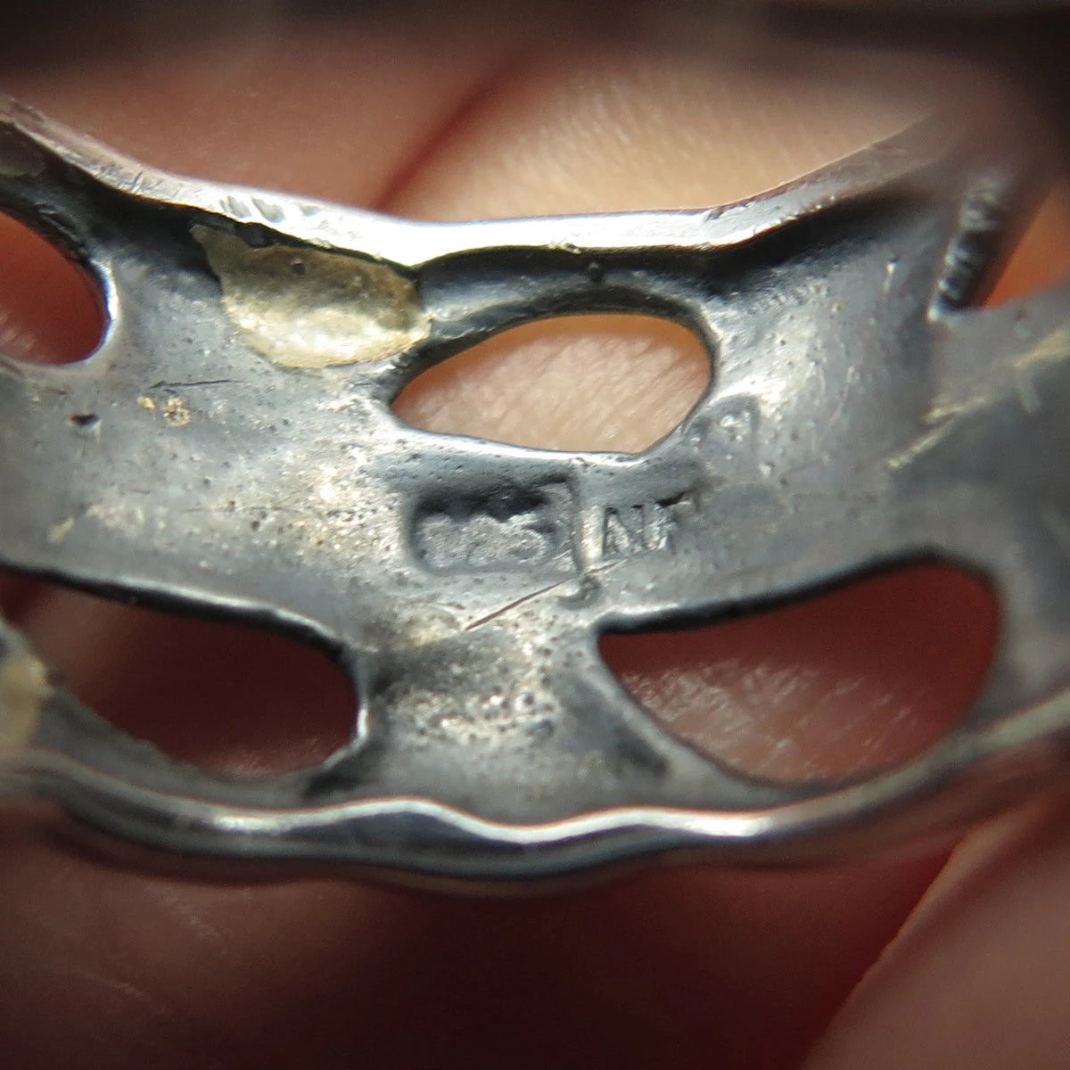 925 Sterling Silver Vintage Leaf Band Ring Size 8