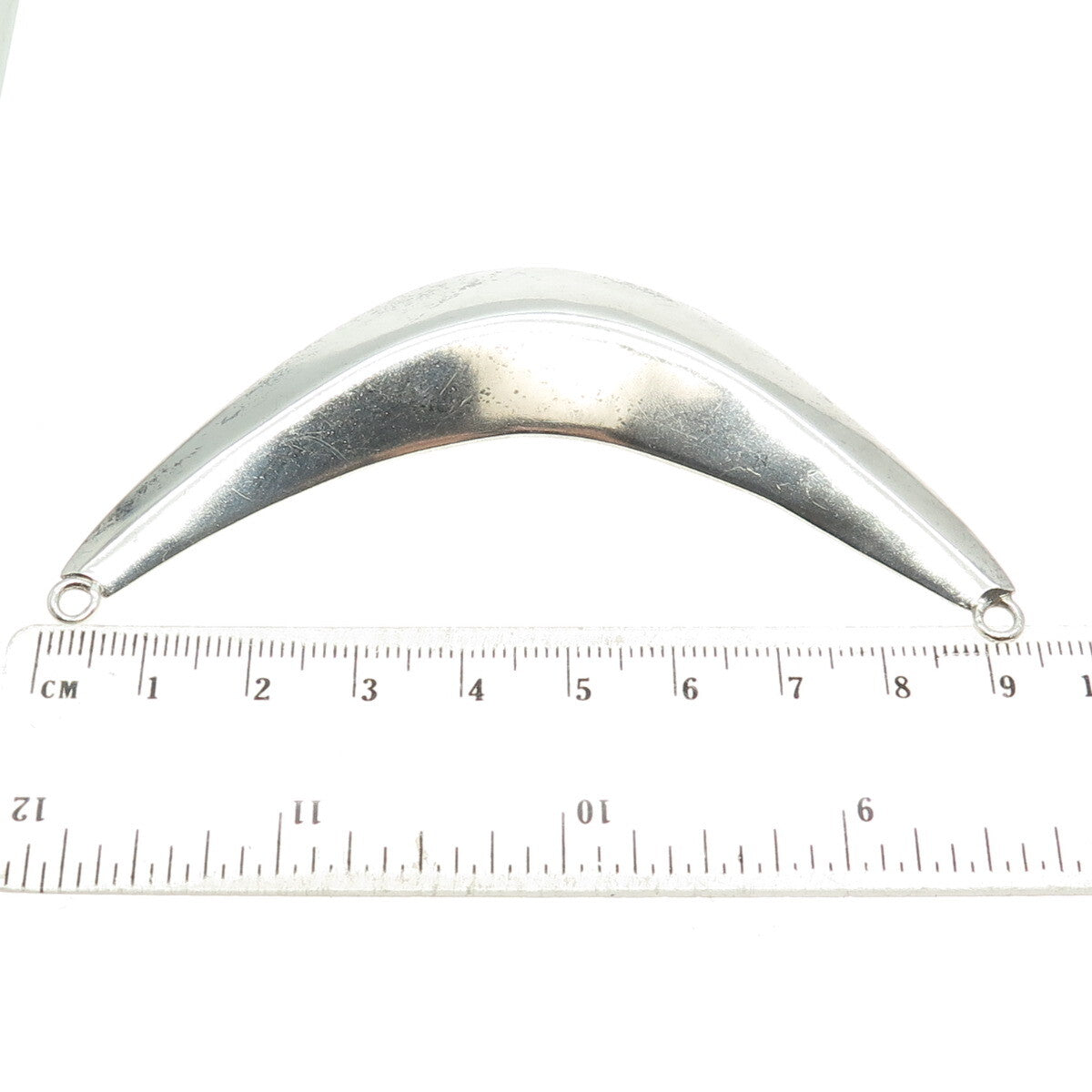 925 Sterling Silver Vintage Modernist Centerpiece Hollow Pendant
