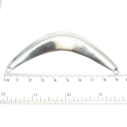 925 Sterling Silver Vintage Modernist Centerpiece Hollow Pendant