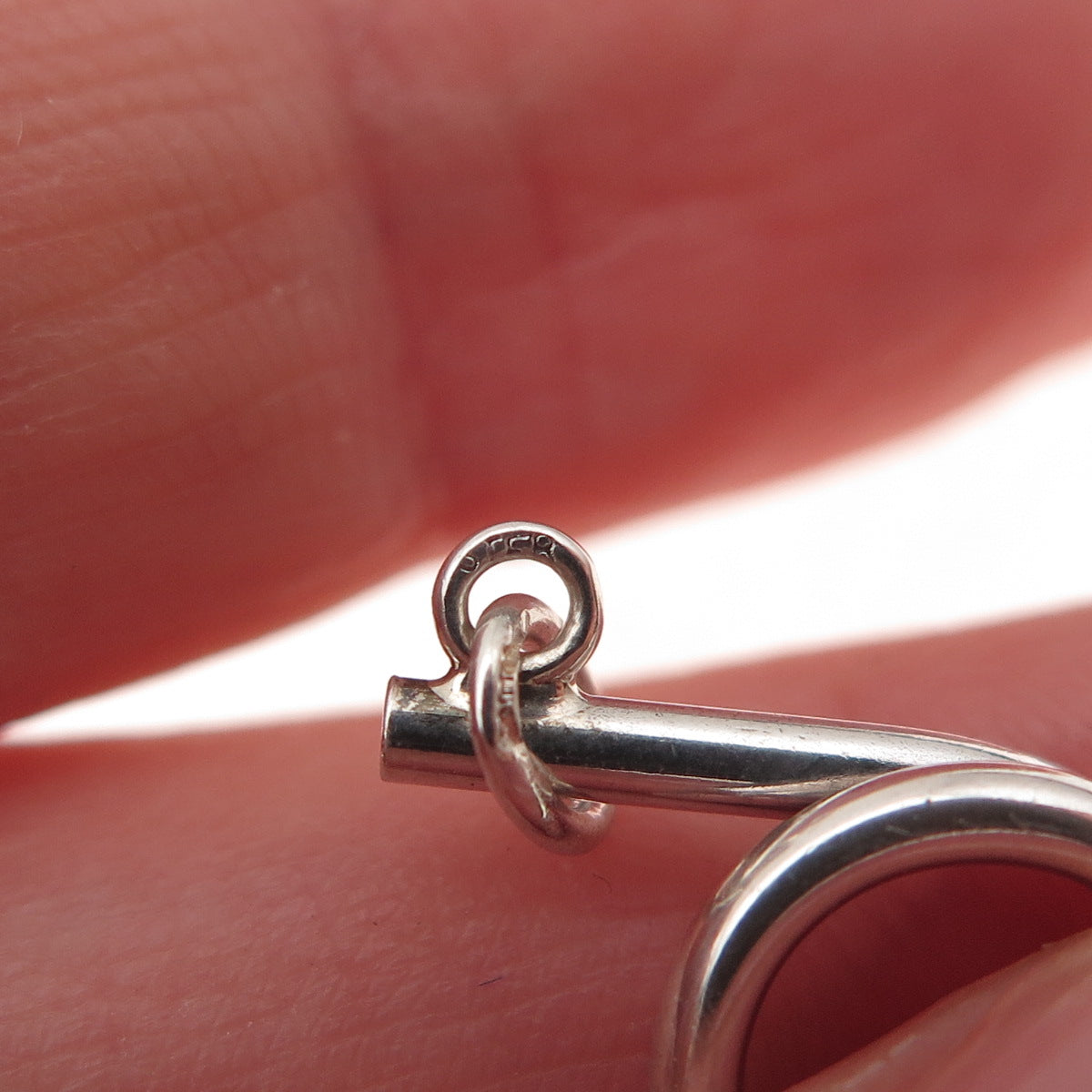 925 Sterling Silver Vintage Musical Horn Charm Pendant
