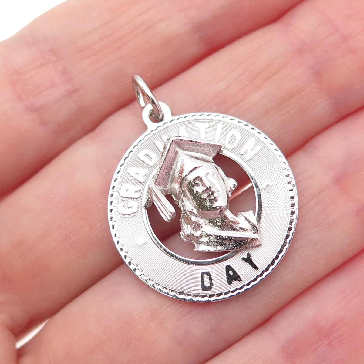 MARC MERCY 925 Sterling Silver Vintage Graduation Day Charm Pendant