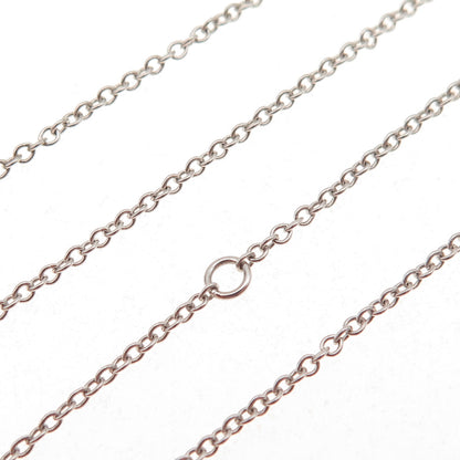925 Sterling Silver Vintage London Cable Chain Necklace 16-18"