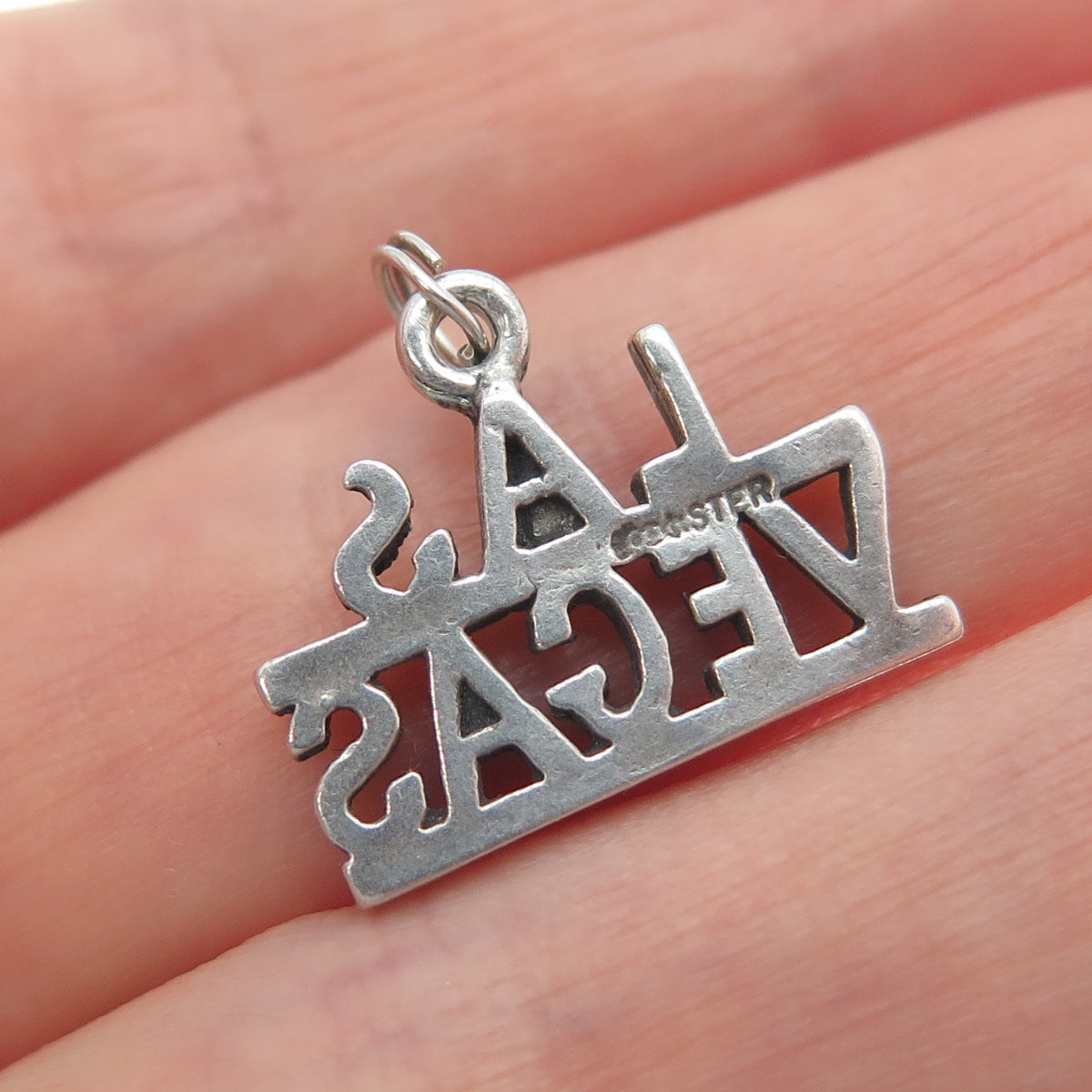 MAISELS INDIAN TRADING 925 Sterling Silver Vintage Las Vegas Oxidized Pendant