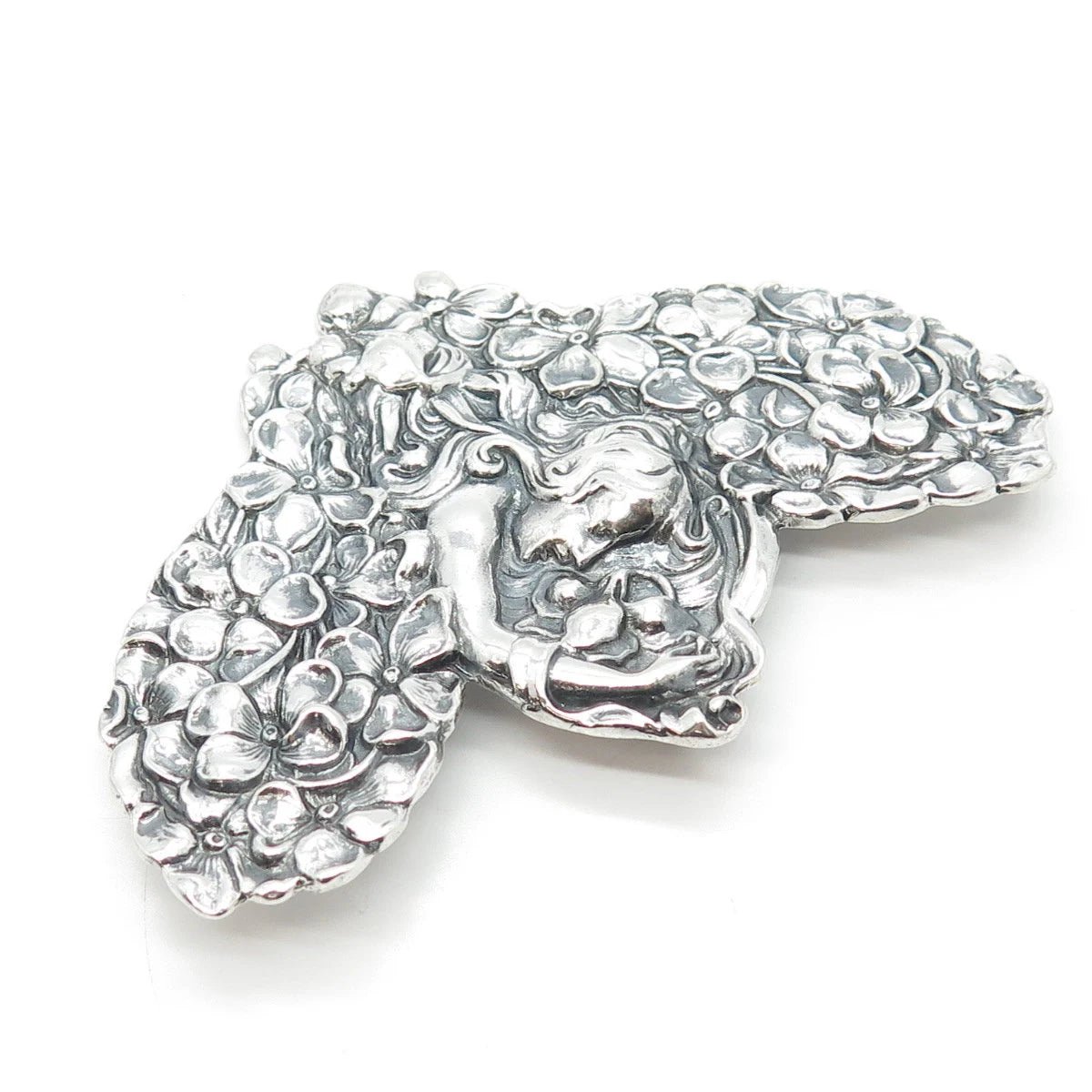 925 Sterling Silver Vintage Metropolitan Museum of Art Girl Pin Brooch/Pendant