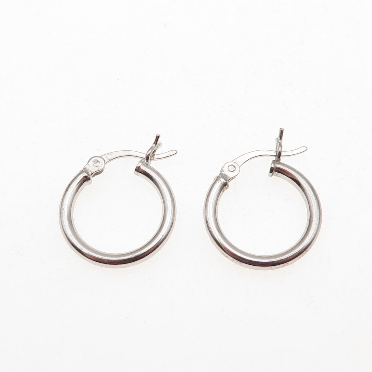 925 Sterling Silver Tube Hoop Earrings