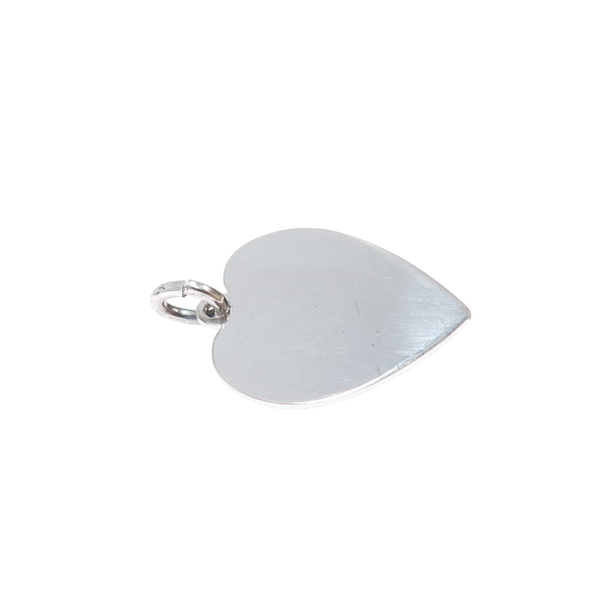 LESTAGE 925 Sterling Silver Vintage Brushed & Smooth Heart Charm Pendant